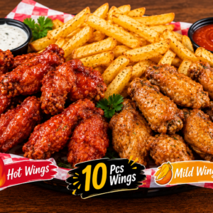 Wings — Hot & Mild Wings & Fries.
